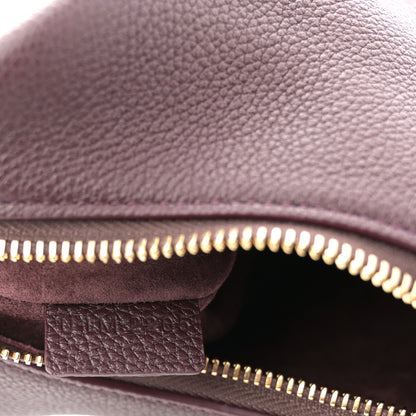 Supple Grained Calfskin Teen Lulu Shoulder Bag Deep Burgundy