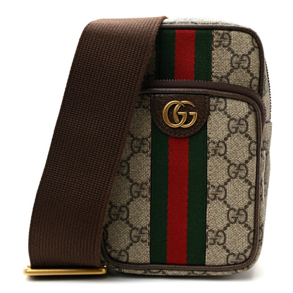 GG Supreme Monogram Web Mini Ophidia Messenger Brown