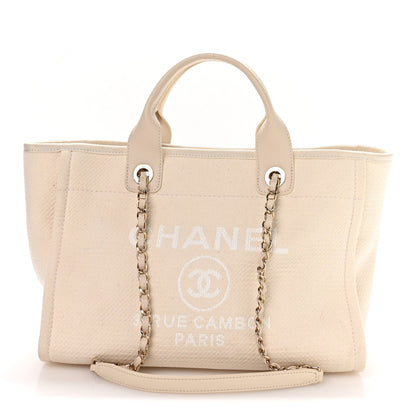 Mixed Fibers Small Deauville Tote White
