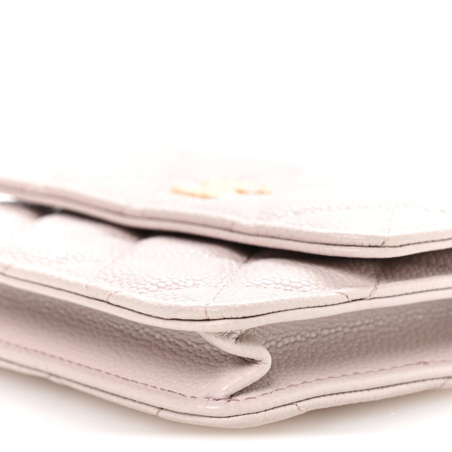 Caviar Quilted Miss Coco Clutch With Chain Light Purple