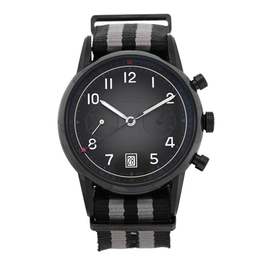 DLC Stainless Steel Nylon 40mm CT60 Automatic Watch Black