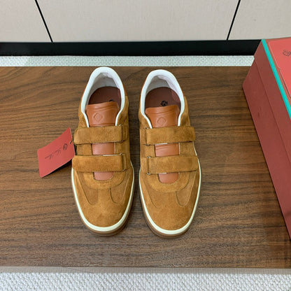 LP Kid's Tennis Walk Sneaker Camel Suede Calfskin 585746