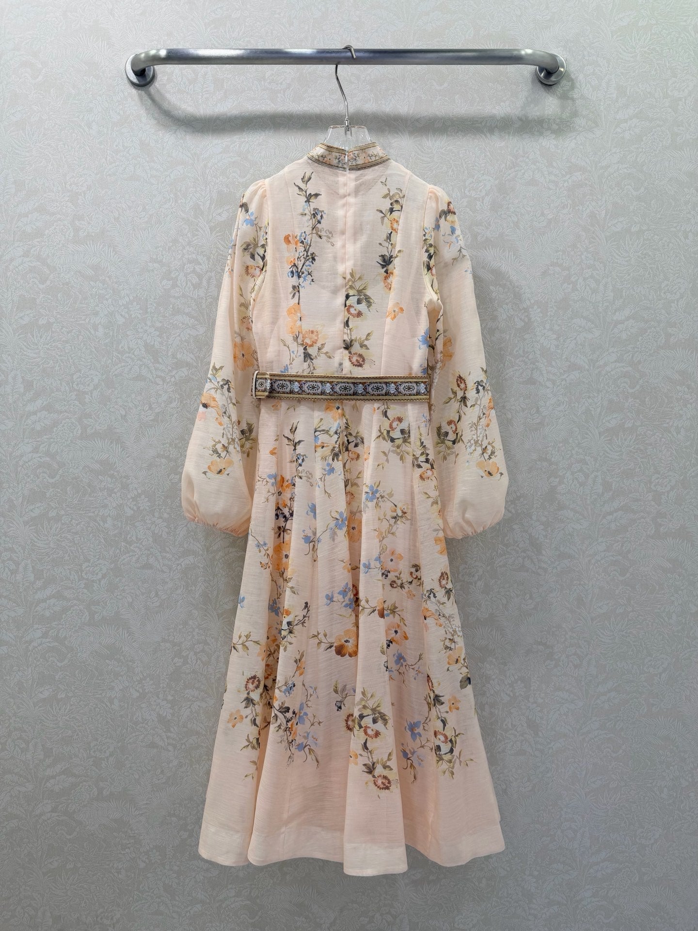 Zimmermann Rebellion Button Midi Dress Cream Aviary Cotton 342125