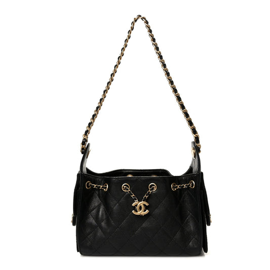Caviar Quilted Mini Chanel 25 Handbag Black