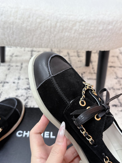 CC Cruise 25/26 Moccasins Black Suede Sheepskin