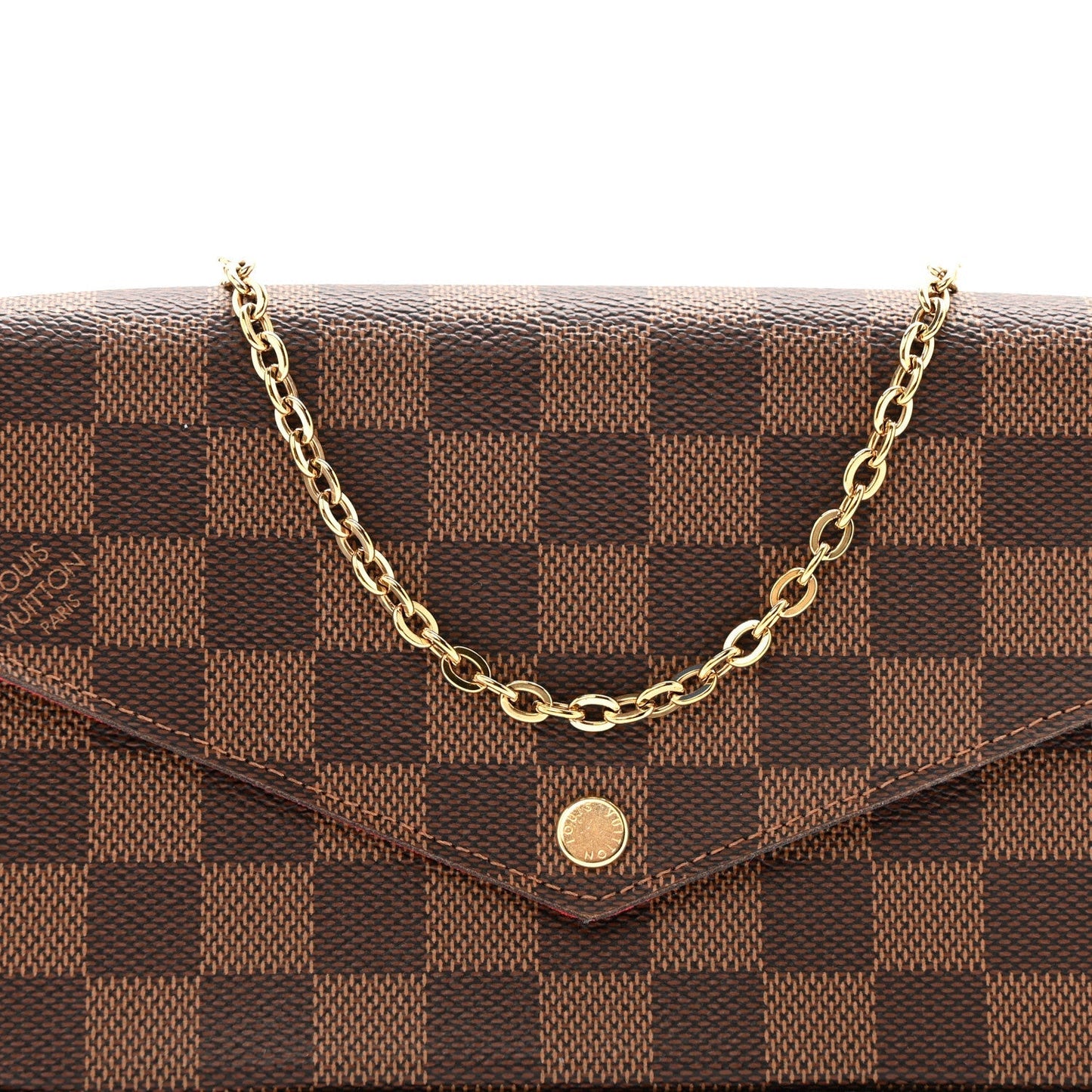 Damier Ebene Pochette Felicie Chain Wallet