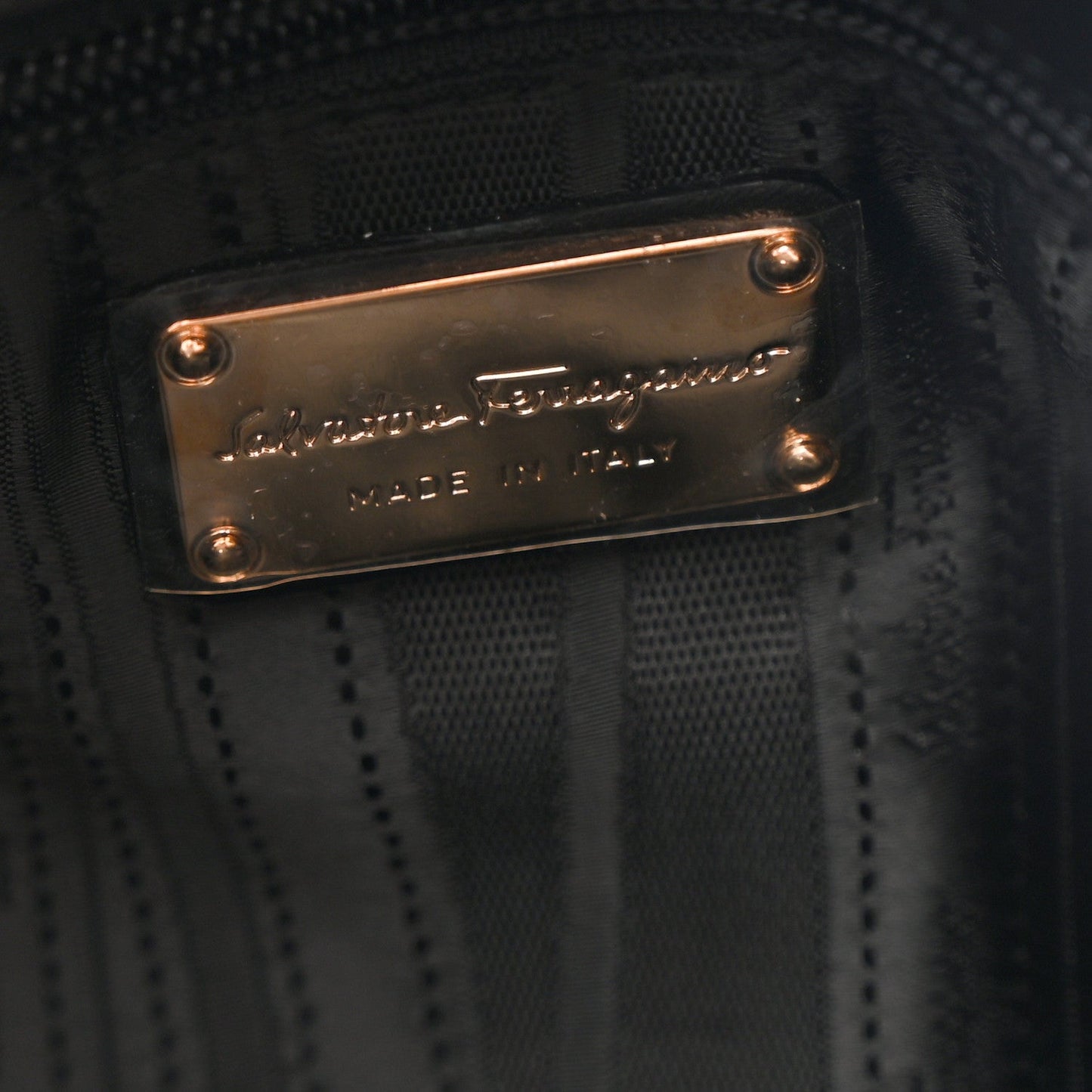 Calfskin Gancini Tote Bag Black