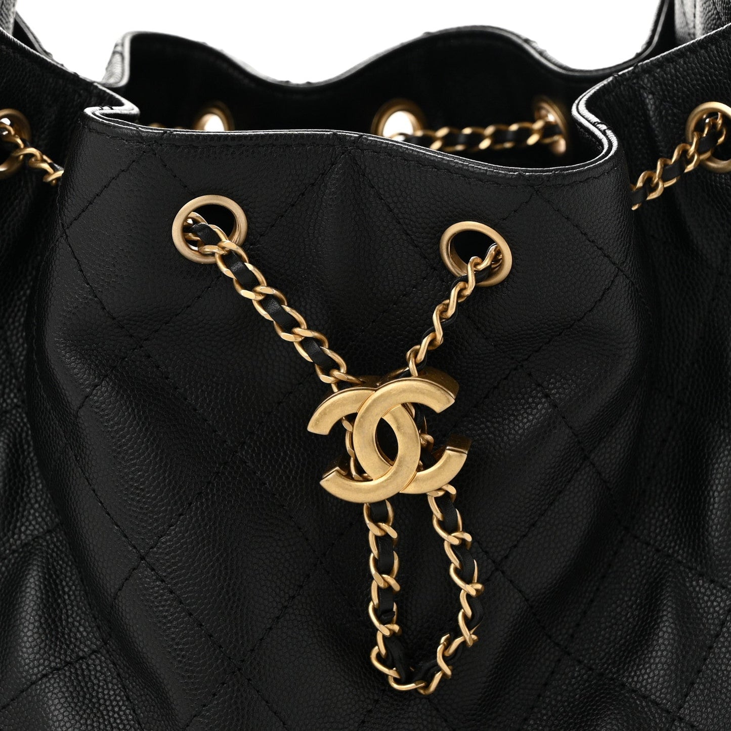 Caviar Quilted Small Chanel 25 Handbag Black