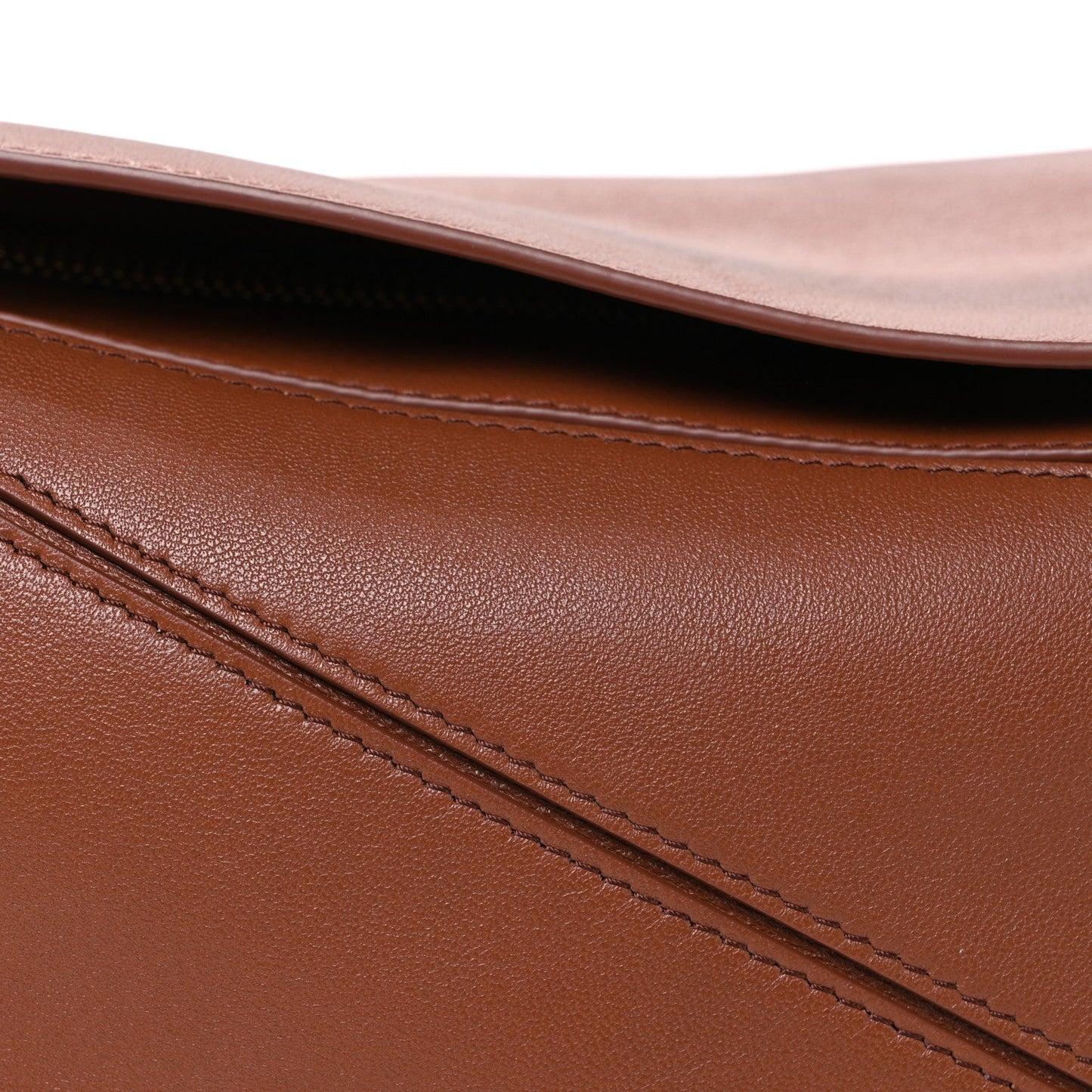 Nappa Lambskin Small Featherlight Puzzle Bag Pecan