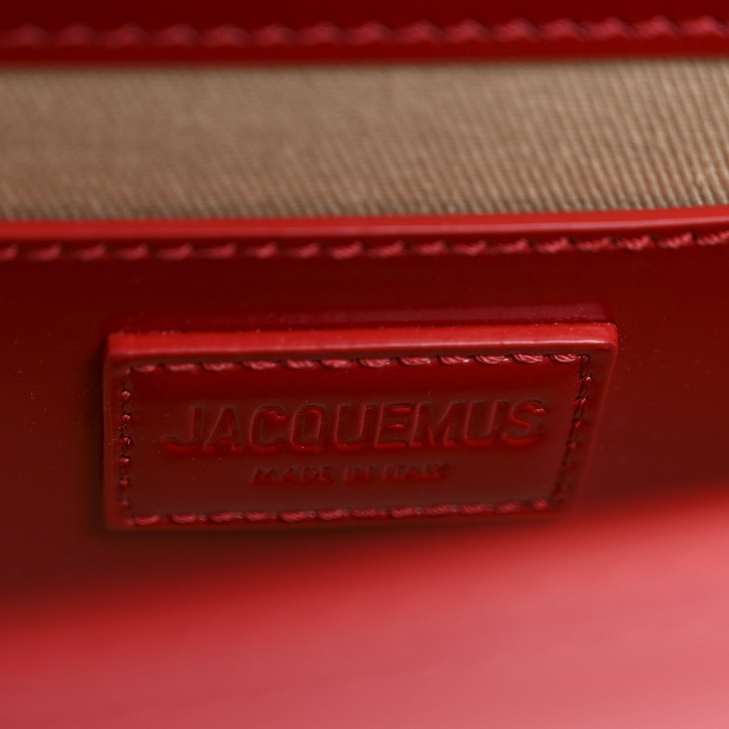 Glazed Calfskin Le Grand Bambino Red