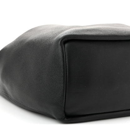 Buttery Nappa Lambskin Small Squeeze Bag Black