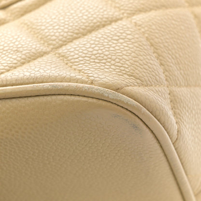 Caviar Quilted Medallion Tote Beige