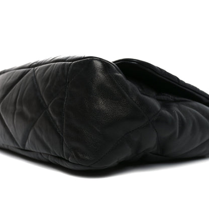Goatskin Quilted Maxi Chanel 19 Flap Black