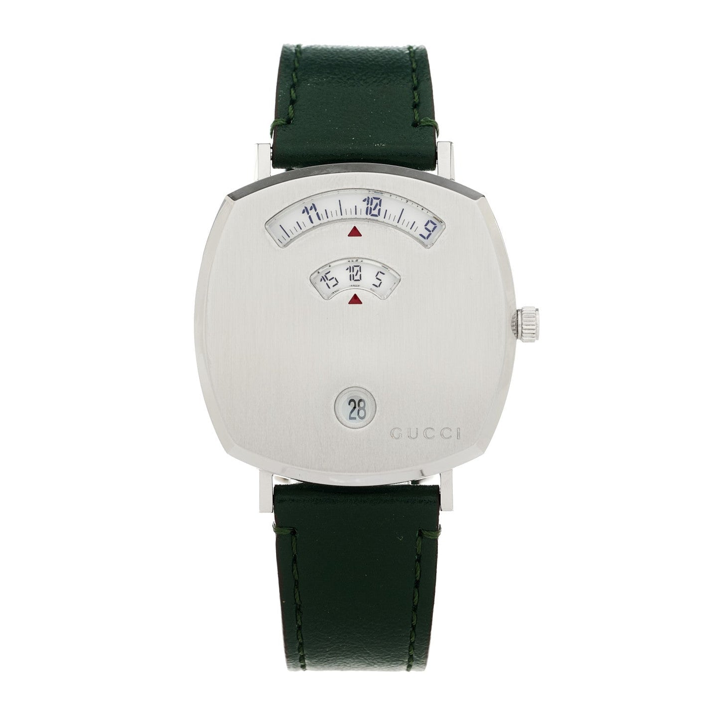 Stainless Steel Calfskin 35mm Grip Quartz Watch Green