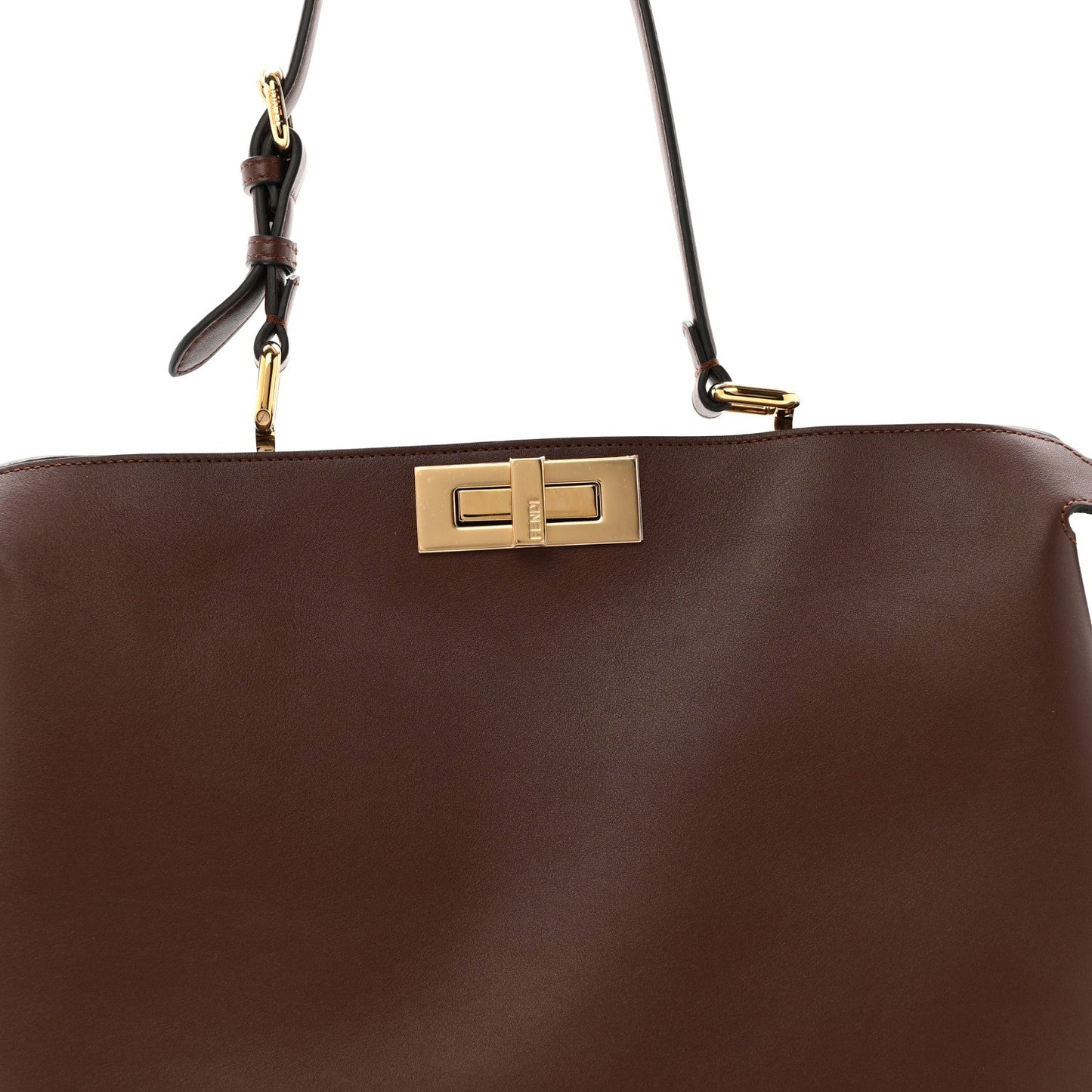 Vitello Large Soft Peekaboo Mogano