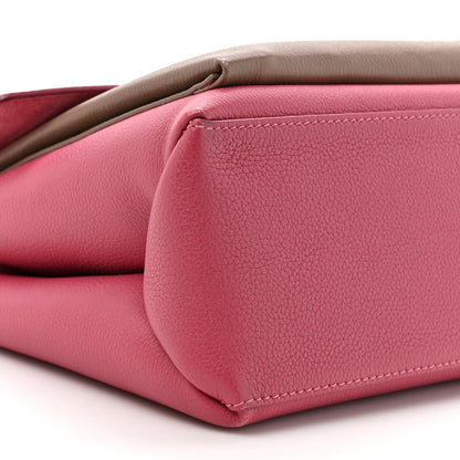 Soft Calfskin My Lockme Top Handle Lie De Vin Oxford Greige