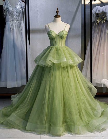 Ball Gowns, Green Prom Dress Vintage Prom Dresses