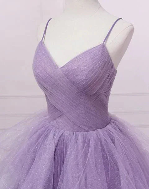 Green/Blue Long Shiny Elegant Spaghetti Straps Long Ruffled Organza Ball Gowns Prom Dress Quinceanera Dresses