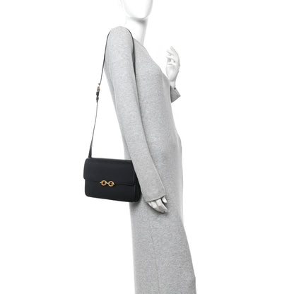 Smooth Calfskin Le Maillon Satchel Black