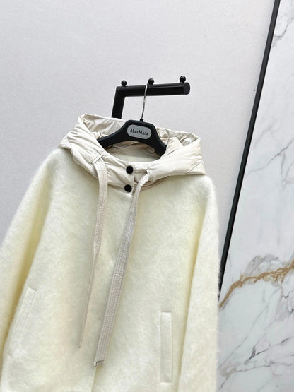 MAX MARA 25S HOODED KNIT JACKET 106