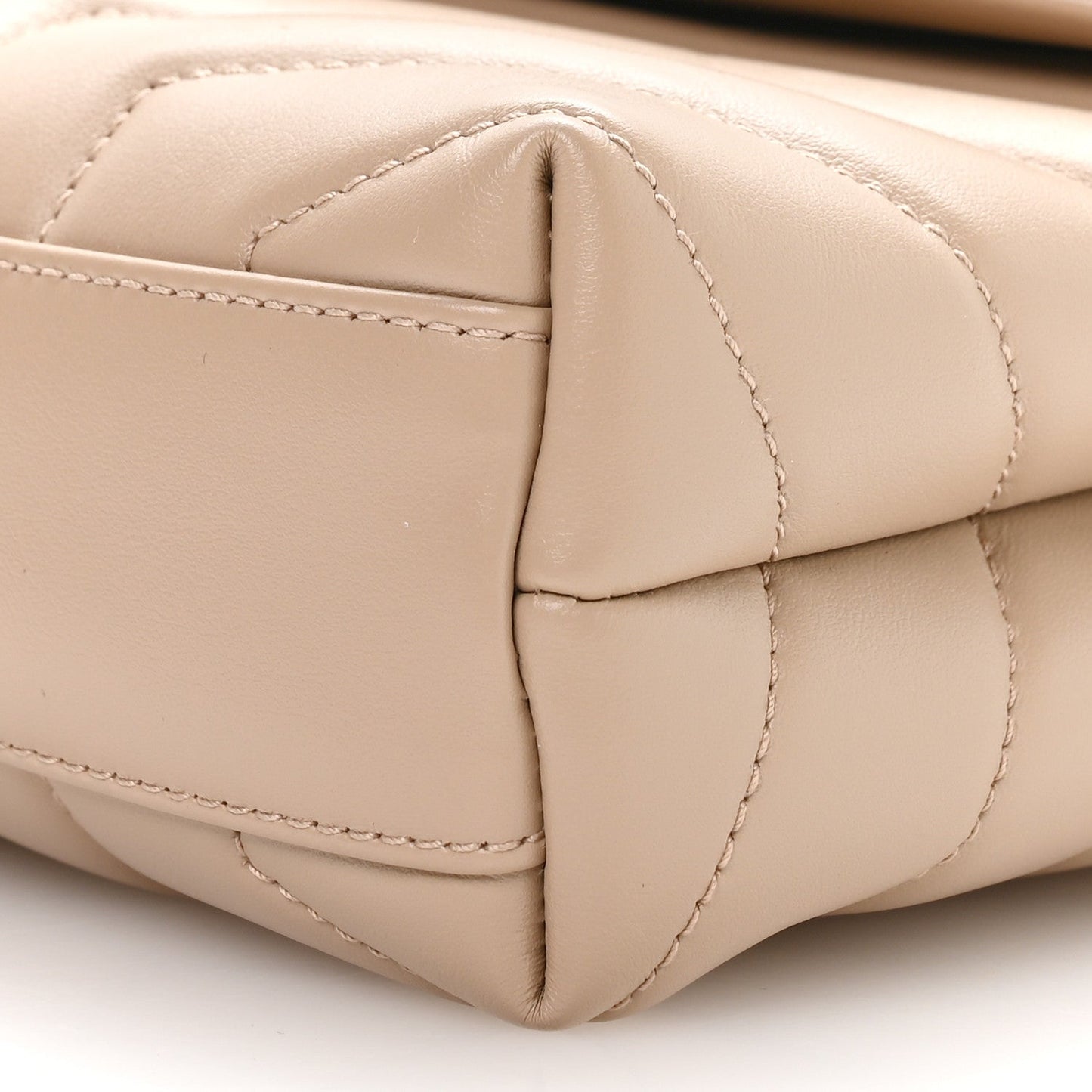 Calfskin Y Quilted Monogram Toy Loulou Crossbody Bag Dark Beige
