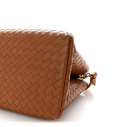 Calfskin Intrecciato Small Roma Noce