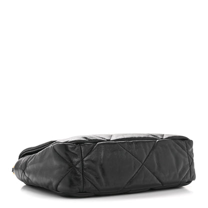Goatskin Quilted Medium Chanel 19 Flap Black