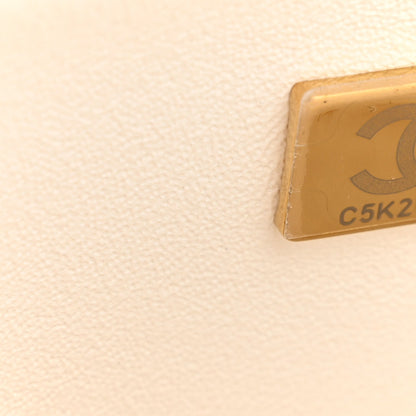 Aged Calfskin Quilted 2.55 Reissue Mini Flap White