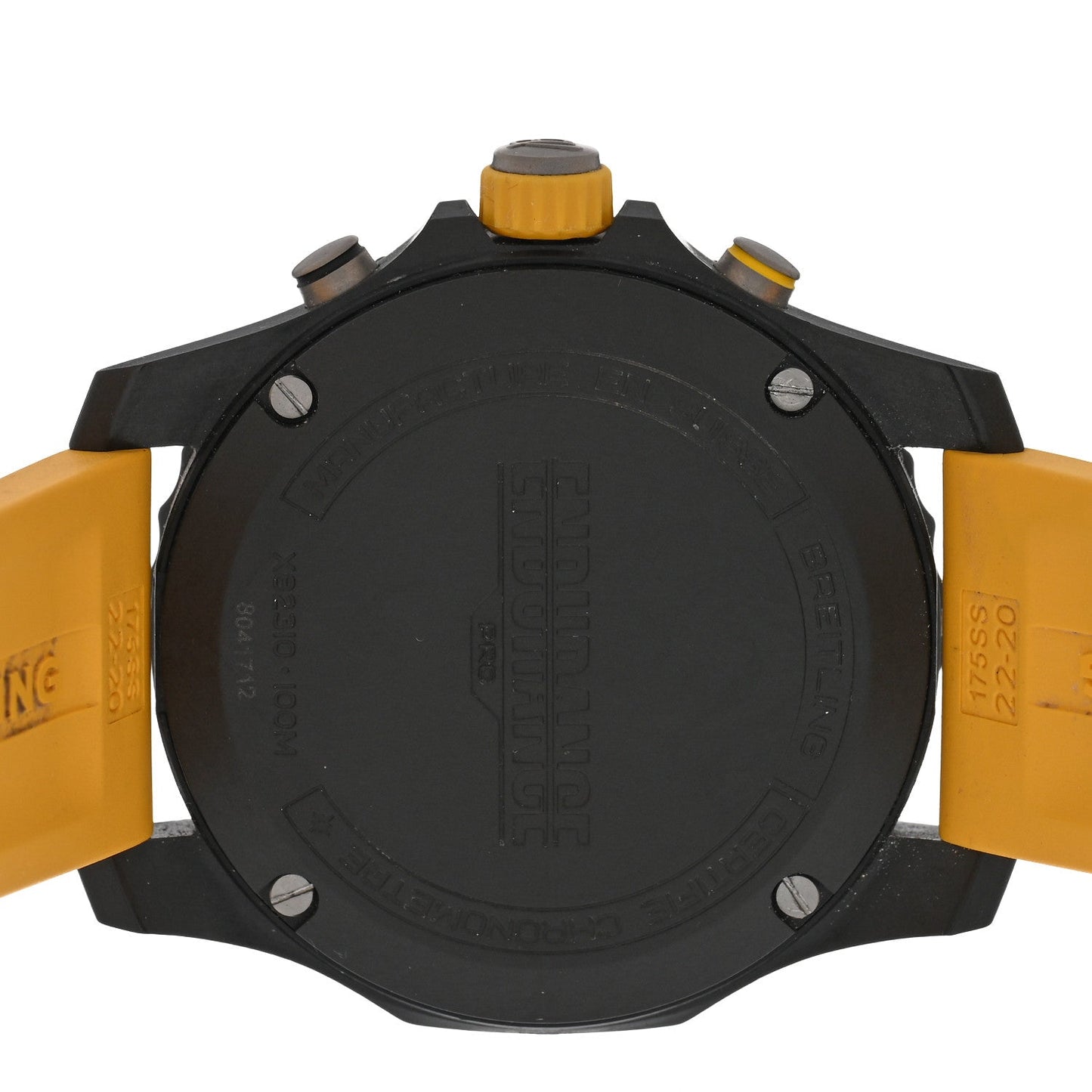 Breitlight Rubber 44mm Endurance Pro Chronograph Quartz Watch Yellow X82310