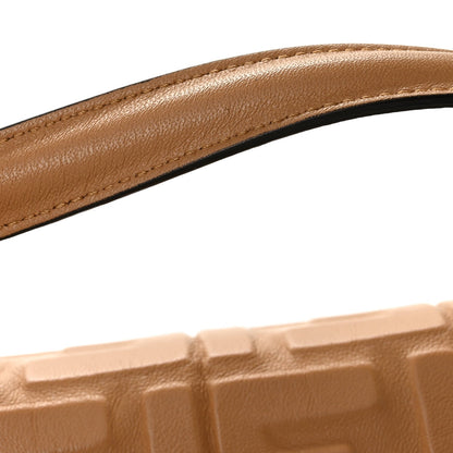 Nappa FF 1974 Embossed Baguette Miele Scuro