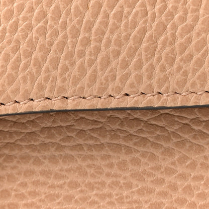 Dollar Calfskin Small Interlocking G Shoulder Bag Camelia
