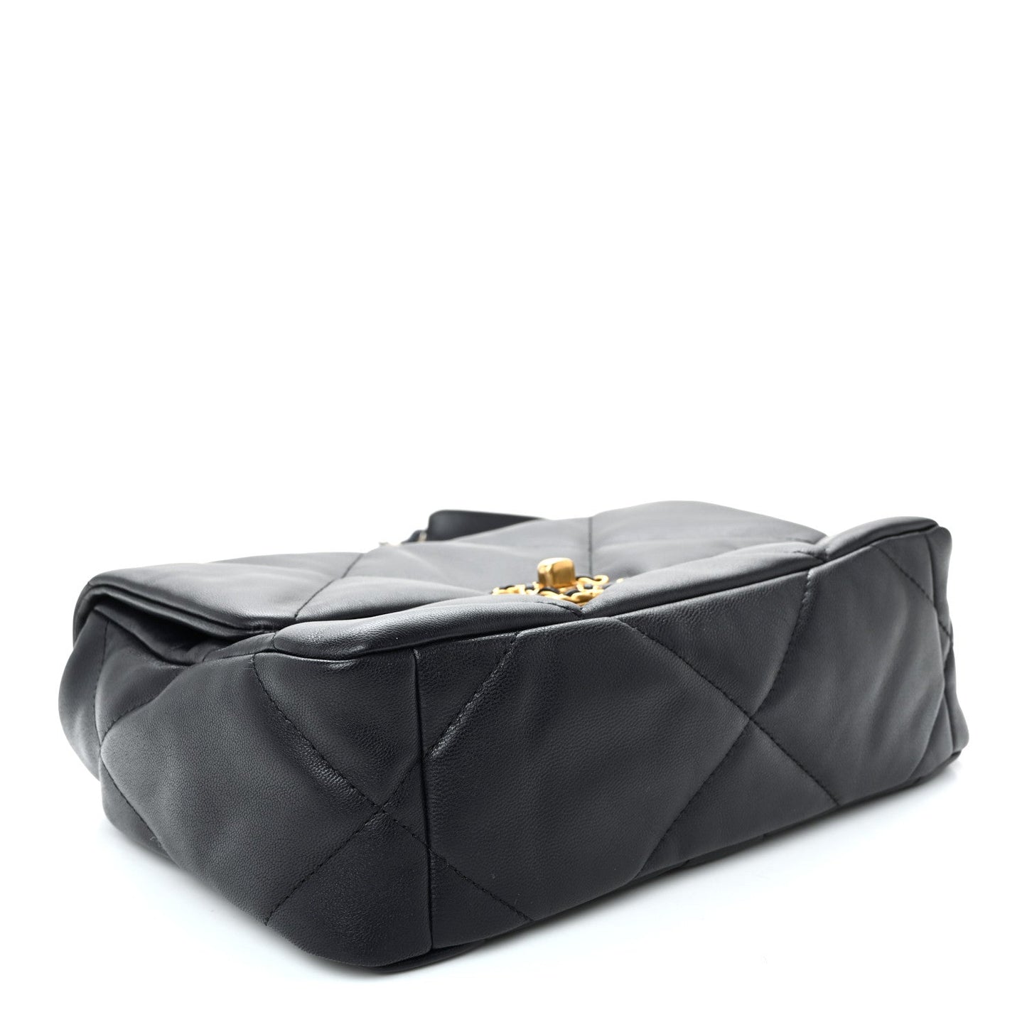 Lambskin Quilted Medium Chanel 19 Flap Navy Blue