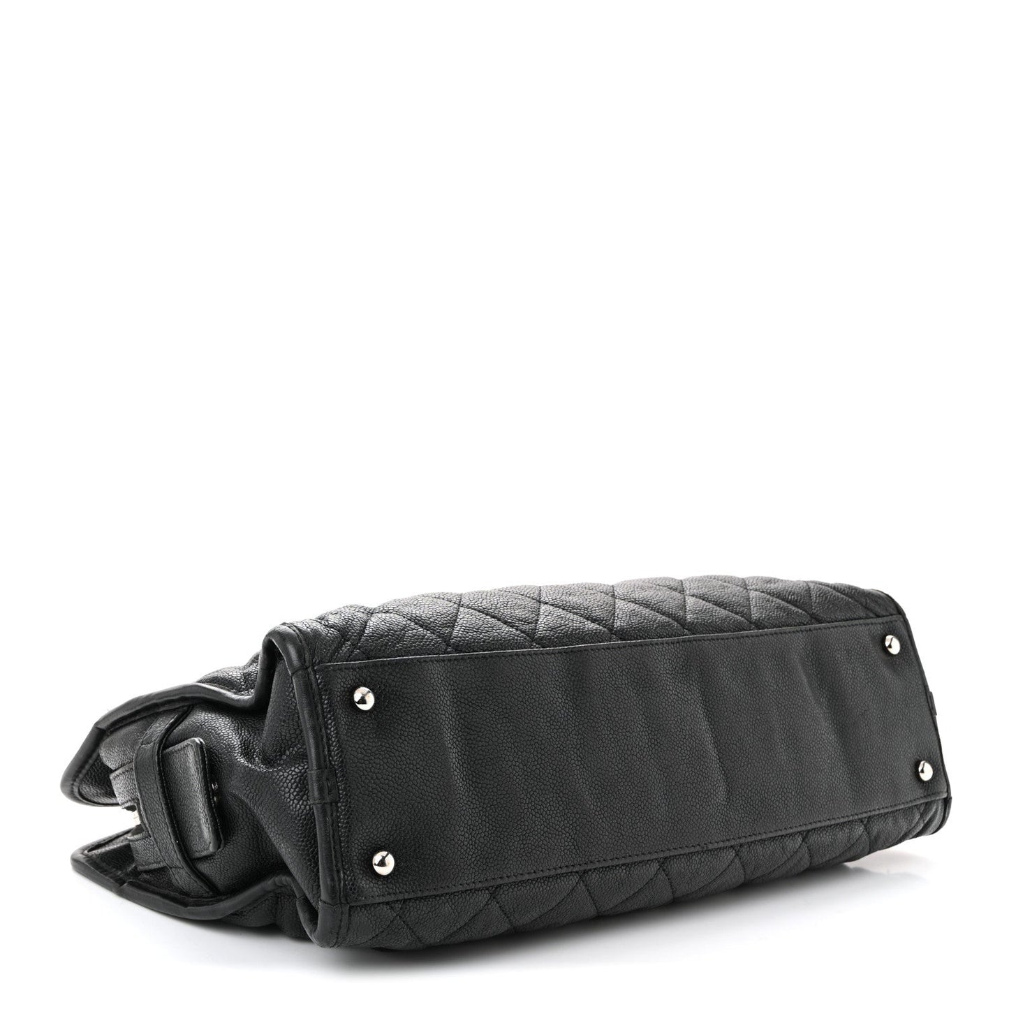 Caviar Quilted French Riviera Tote Black