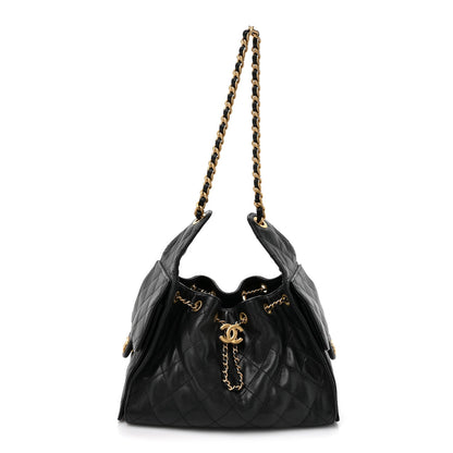 Caviar Quilted Small Chanel 25 Handbag Black
