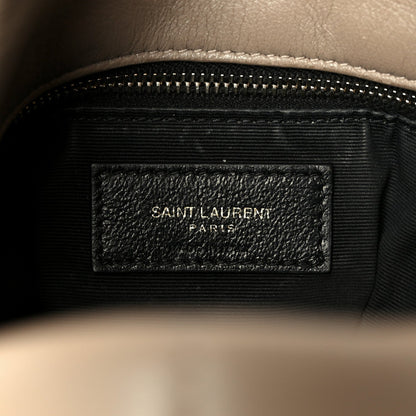 Lambskin Quilted Medium Loulou Puffer Monogram Chain Satchel Dusty Grey