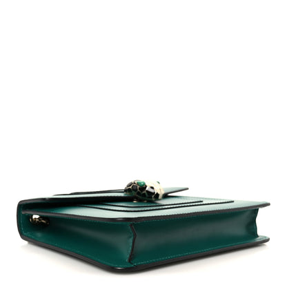 Calfskin Small Serpenti Forever Snake Strap Crossbody Bag Emerald Green