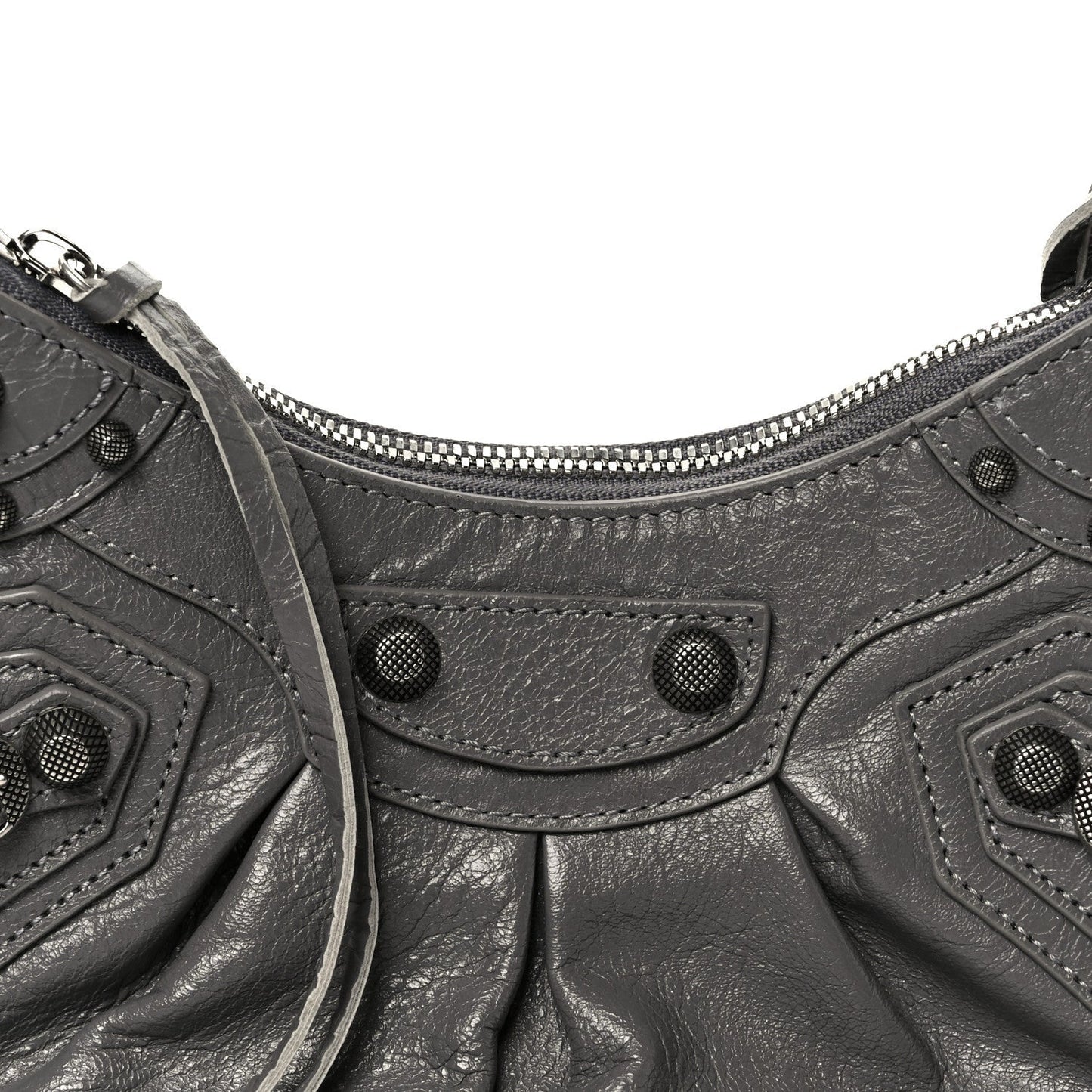 Agneau Arena Le Cagole Shoulder Bag XS Dark Grey