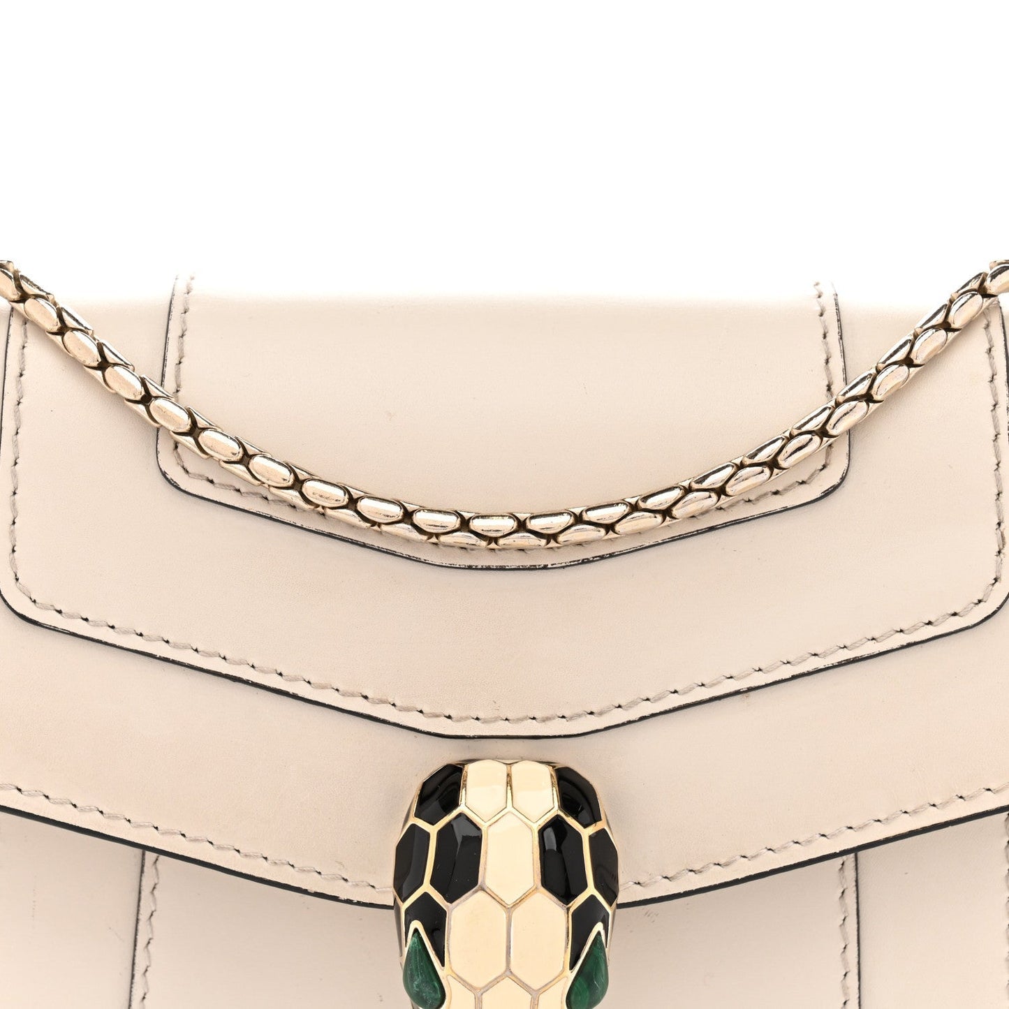 Calfskin Small Serpenti Forever Crossbody Bag White Agate