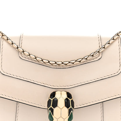 Calfskin Small Serpenti Forever Crossbody Bag White Agate
