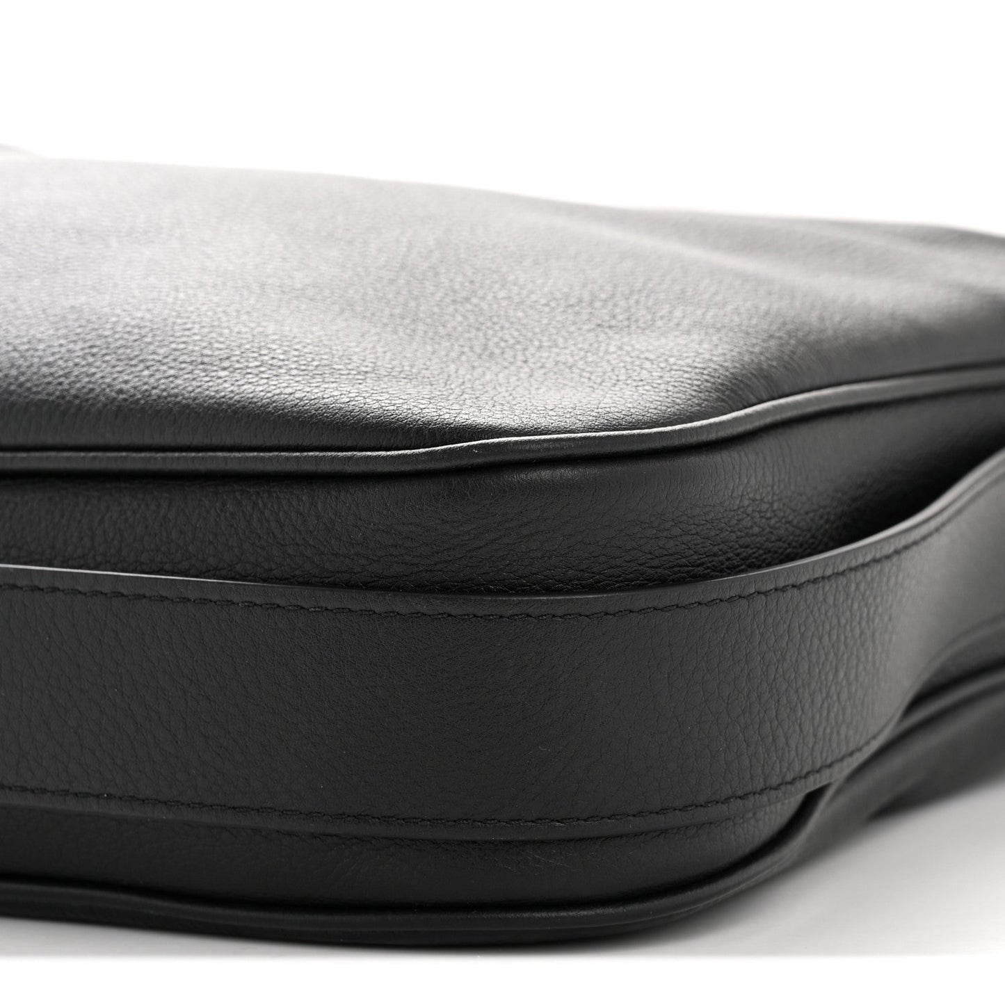Supple Calfskin Large Romy Shoulder Bag Black