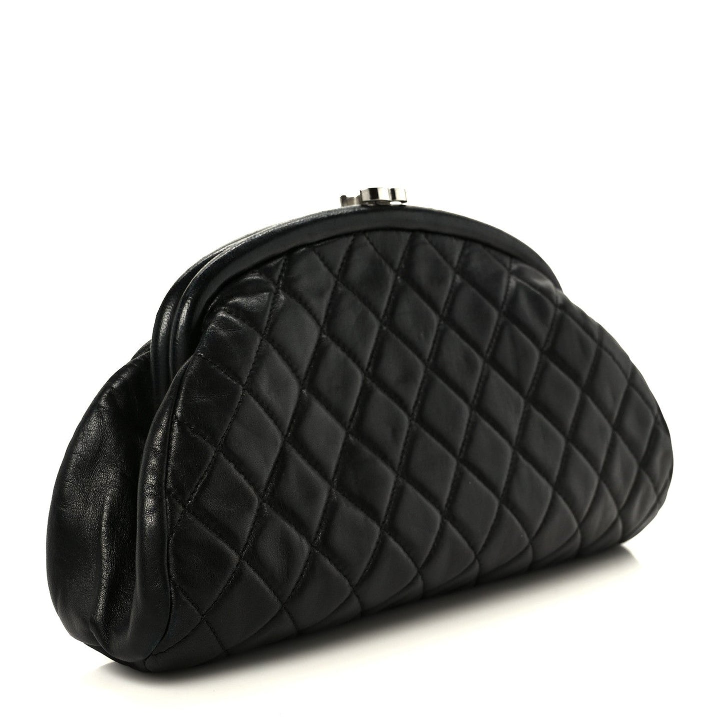 Lambskin Quilted Timeless Clutch Black