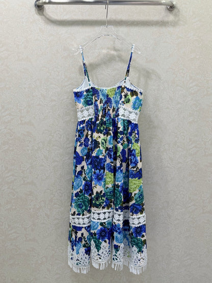 Zimmermann Stardust Mini Dress Blue Floral Cotton 339889