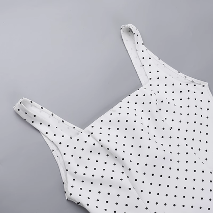 Vintage Dot Pattern Square-neck A-Line Short Summer Dresses Party Dress Homecoming Dress TP4367