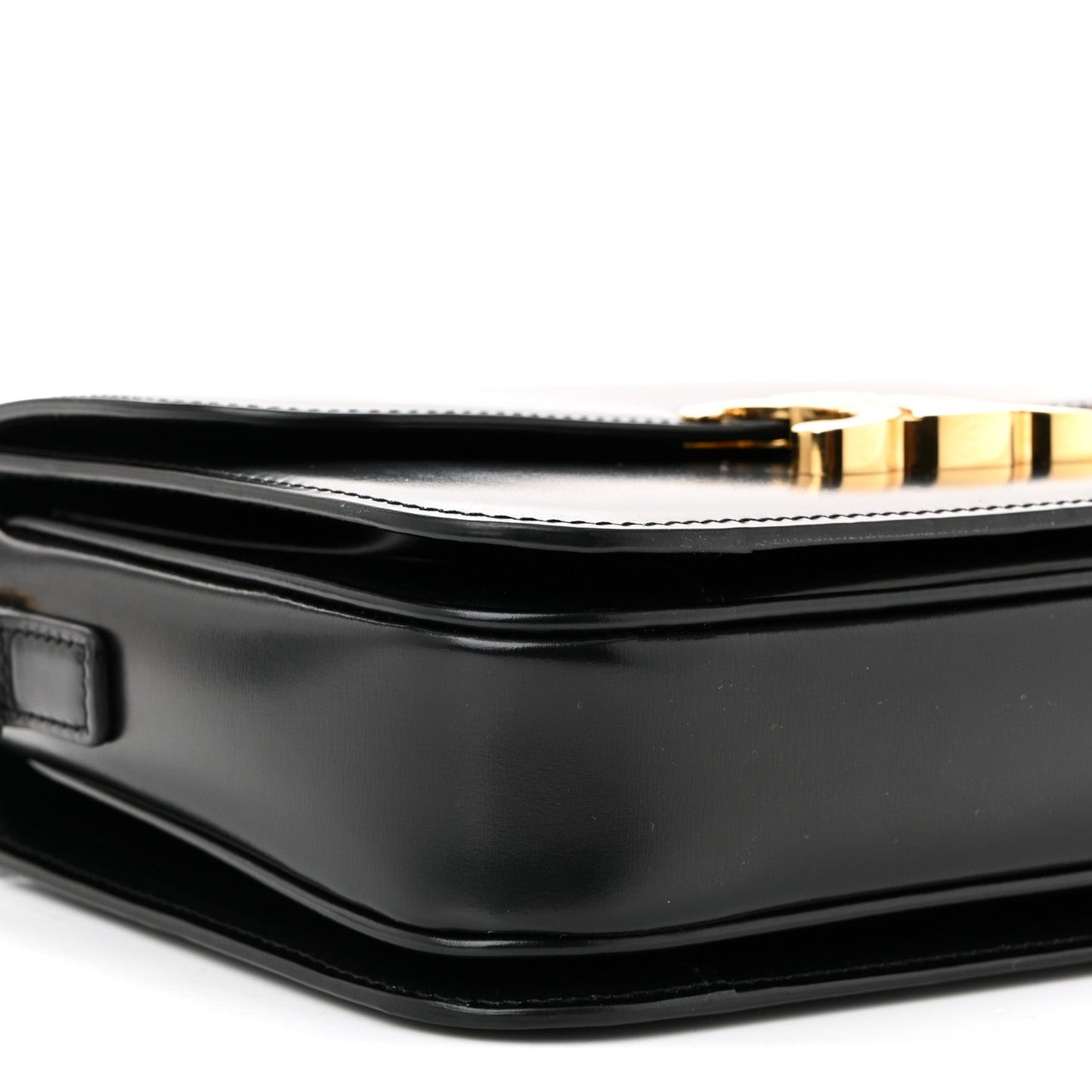 Shiny Calfskin Medium Triomphe Black