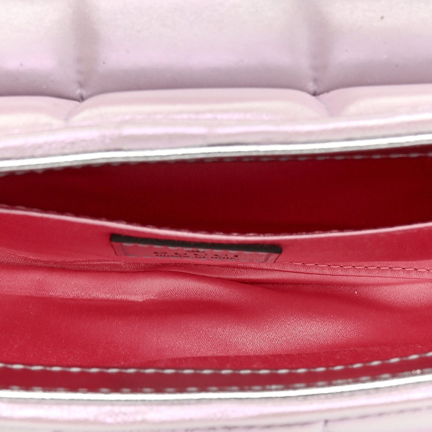 Iridescent Nappa Vertical Matelasse Medium Maxi Horsebit Chain Shoulder Bag Escape Pink