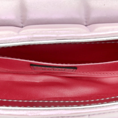 Iridescent Nappa Vertical Matelasse Medium Maxi Horsebit Chain Shoulder Bag Escape Pink