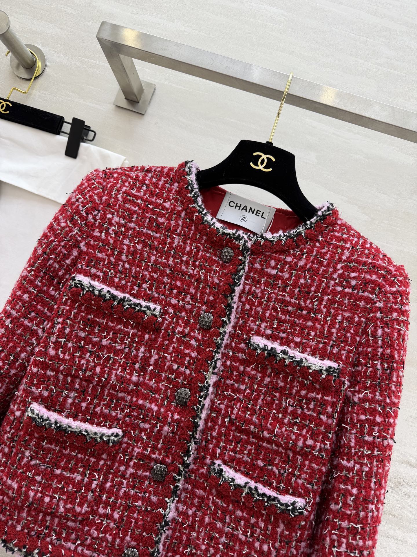 CC Runway Jacket Red Tweed 344791
