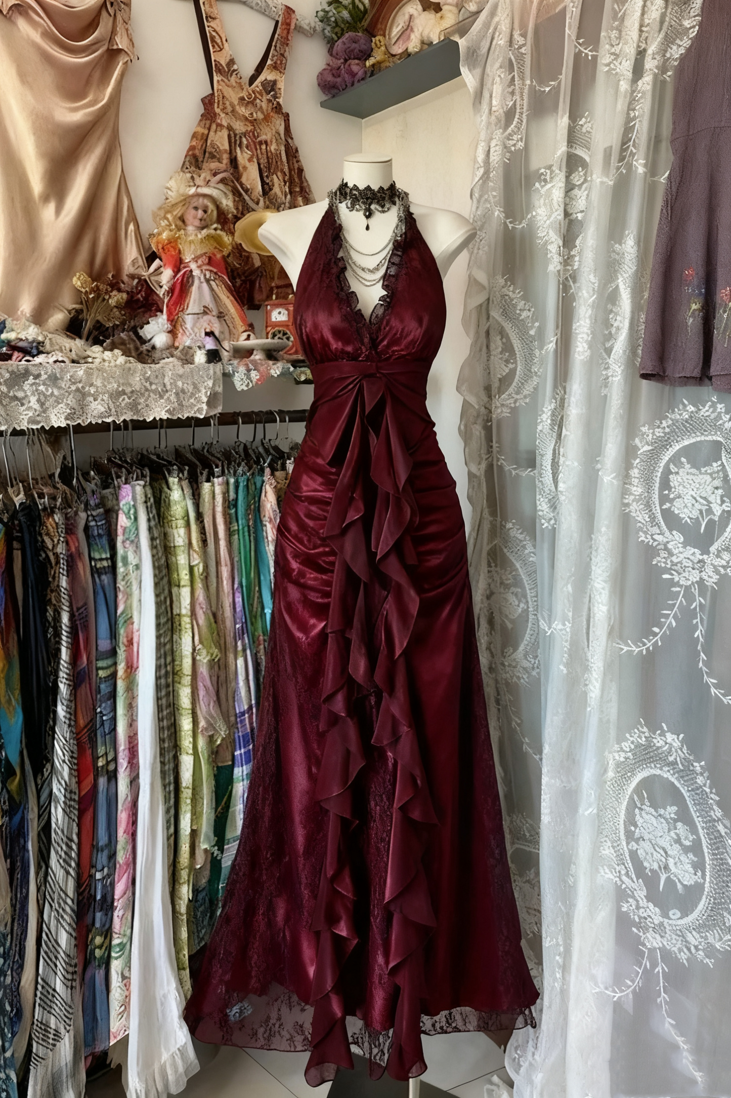 Black/Red Sweet Vintage Fashion Backless Long A-Line Chiffon Tulle Ball Gowns Prom Dress Birthday Dresses