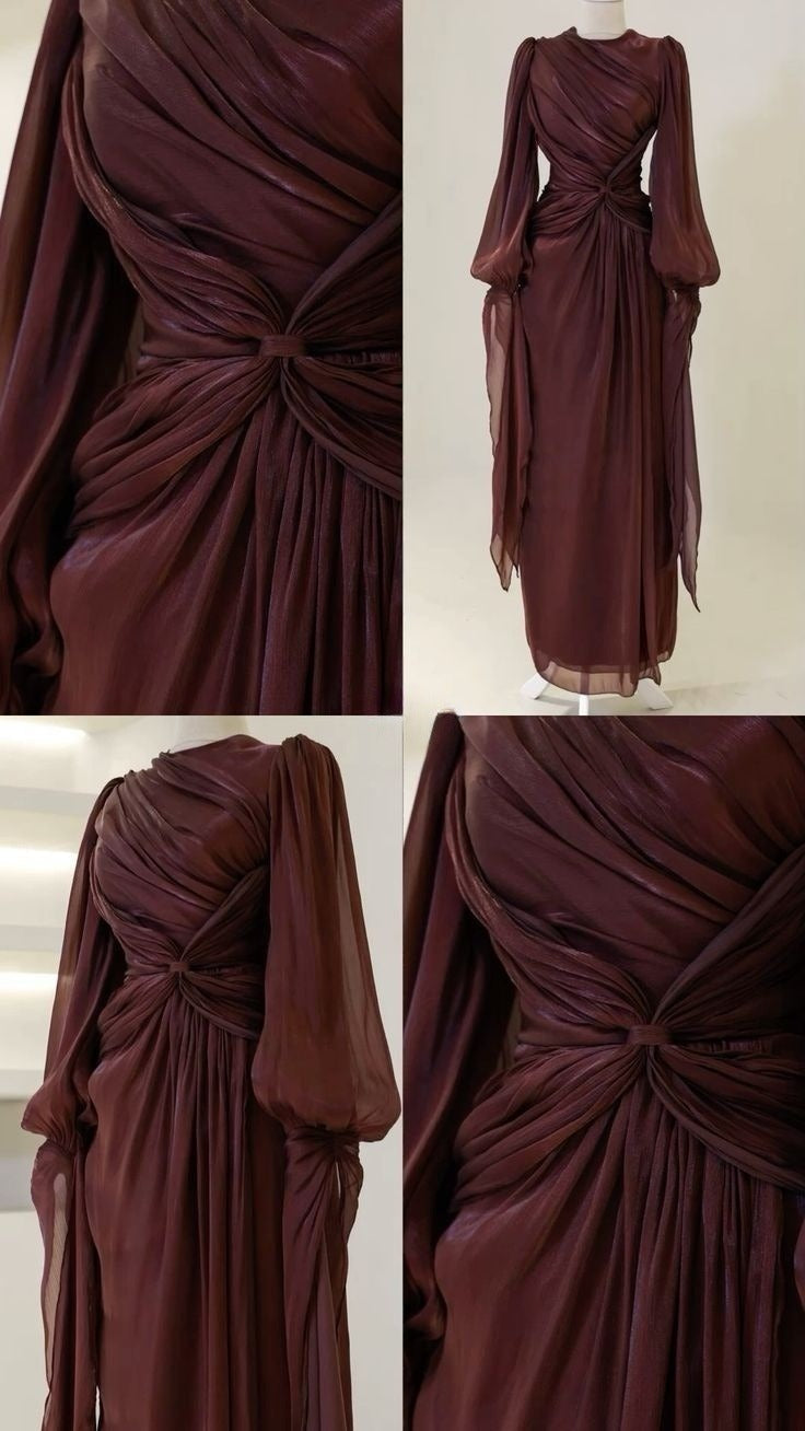Burgundy Prom Dresses A Line Long Prom Gown