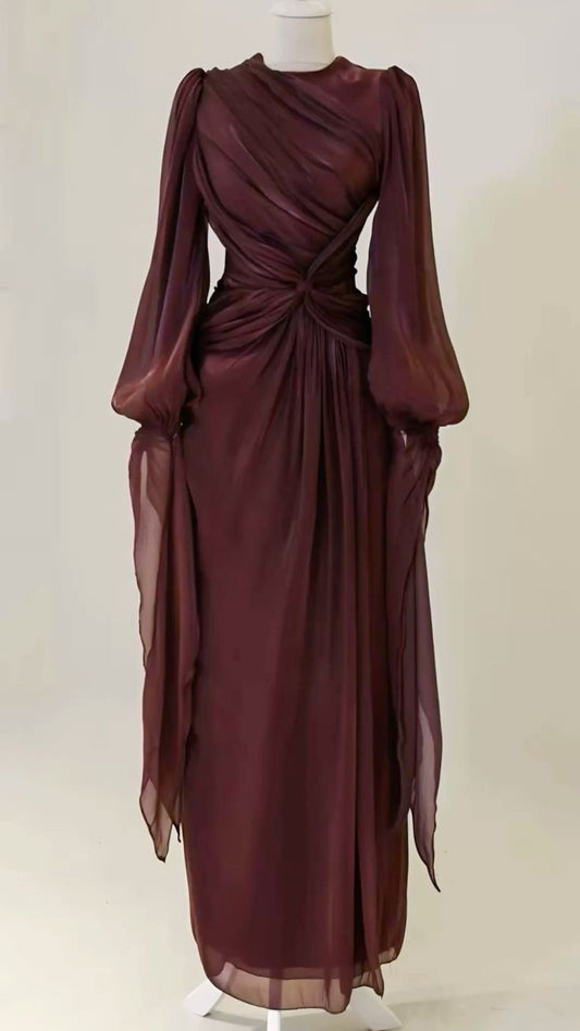 Burgundy Prom Dresses A Line Long Prom Gown